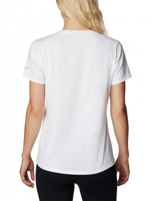 Columbia Sun Trek Ss Graphic Tee női rövid ujjú sport póló fehér színben 4