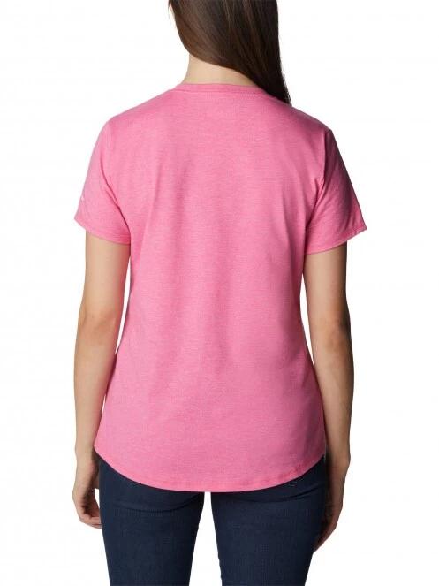 Columbia Sun Trek Ss Graphic Tee női rövid ujjú sport póló magenta színben 4