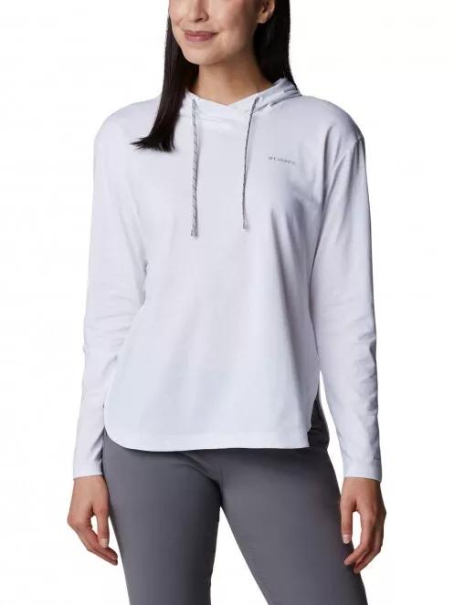 Columbia Sun Trek Hooded Pullover női hosszú ujjú sport póló fehér színben 2