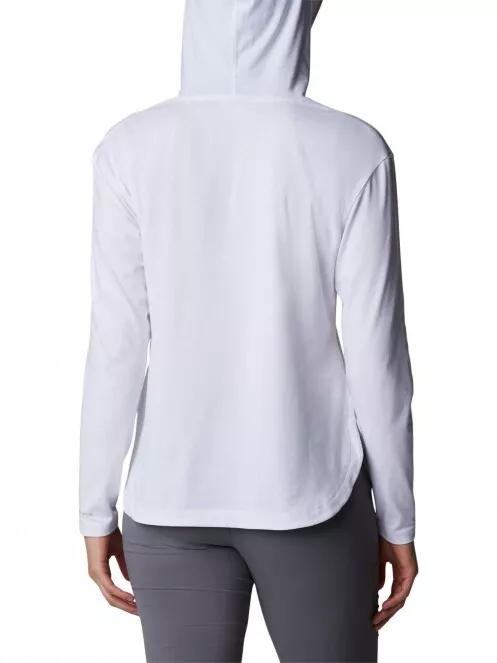 Columbia Sun Trek Hooded Pullover női hosszú ujjú sport póló fehér színben 3