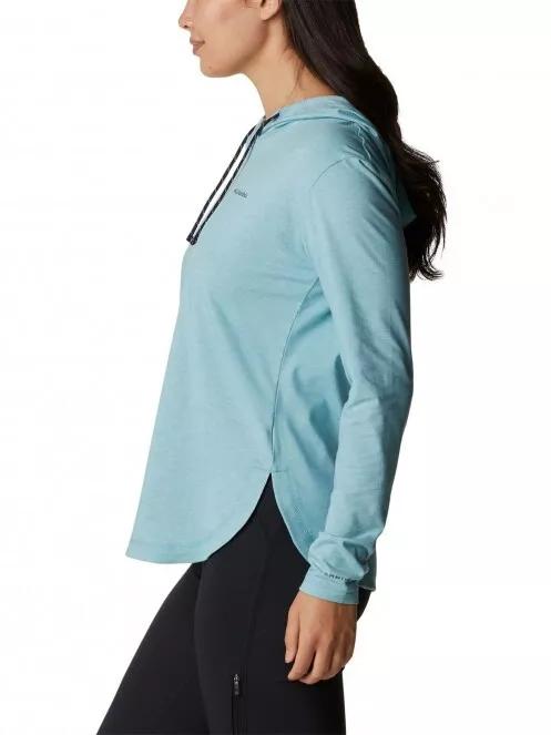 Columbia Sun Trek Hooded Pullover női hosszú ujjú sport póló kék színben 4