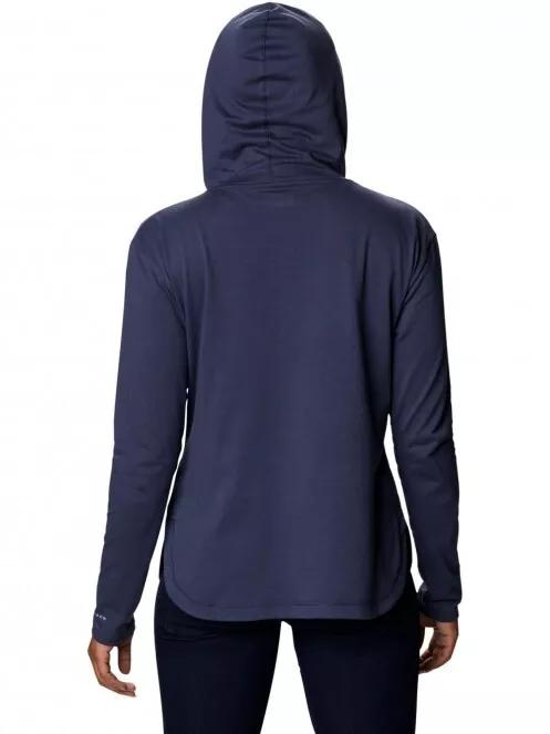 Columbia Sun Trek Hooded Pullover női hosszú ujjú sport póló kék színben 3