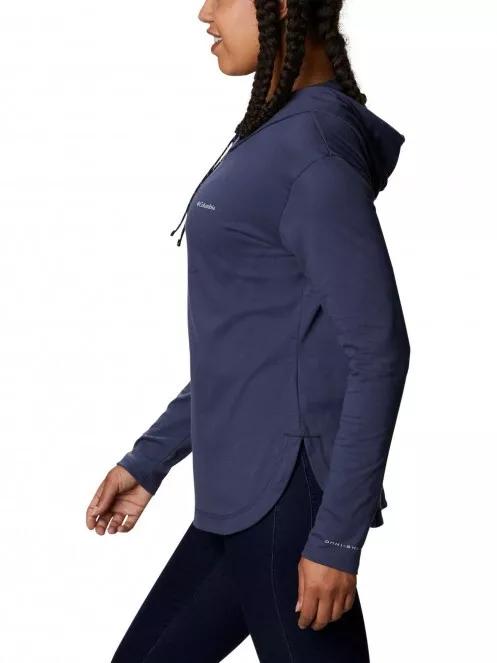 Columbia Sun Trek Hooded Pullover női hosszú ujjú sport póló kék színben 4