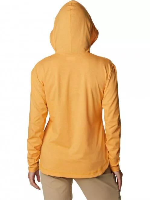 Columbia Sun Trek Hooded Pullover női hosszú ujjú sport póló narancssárga színben 3