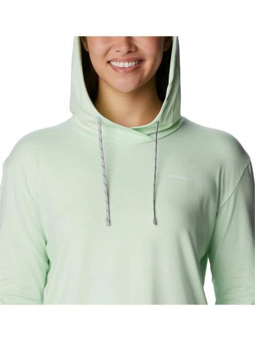 Columbia Sun Trek Hooded Pullover női kapucnis pulóver zöld színben 5