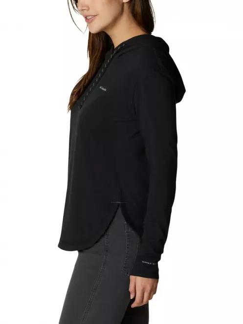 Columbia Sun Trek Hooded Pullover női hosszú ujjú sport póló fekete színben 4