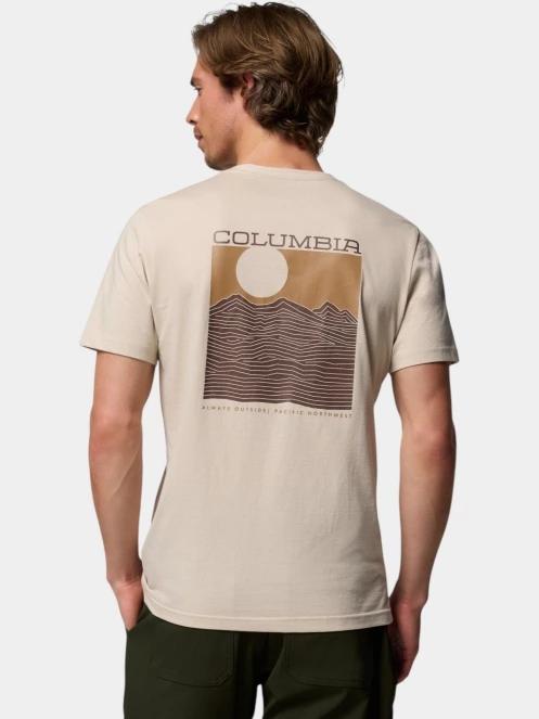 Columbia Rapid Ridge Back Graphic Tee II férfi rövid ujjú póló homok színben 4