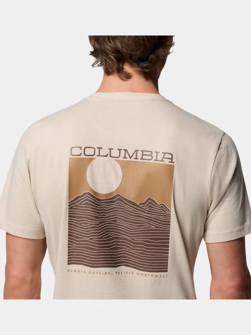 Columbia Rapid Ridge Back Graphic Tee II férfi rövid ujjú póló homok színben 7
