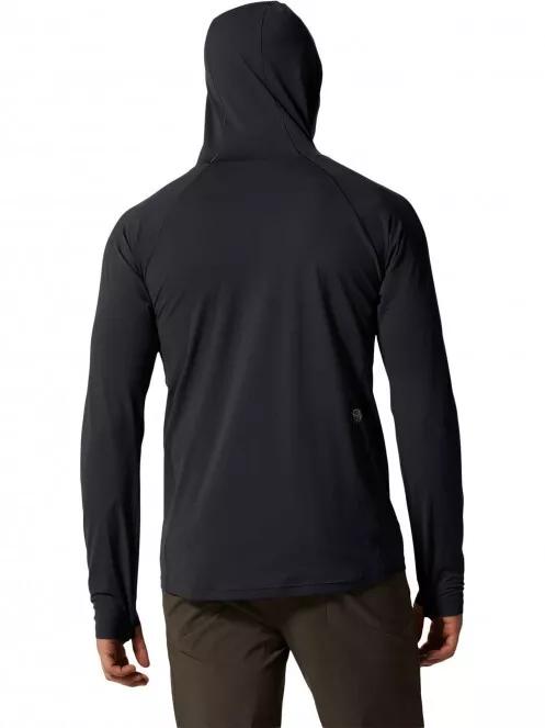 Mountain Hardwear Mountain Stretch Hoody férfi hosszú ujjú sport póló fekete színben 3