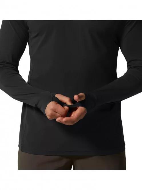 Mountain Hardwear Mountain Stretch Hoody férfi hosszú ujjú sport póló fekete színben 5