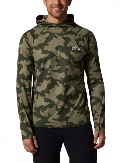 Mountain Hardwear Mountain Stretch Hoody férfi hosszú ujjú sport póló zöld színben 2