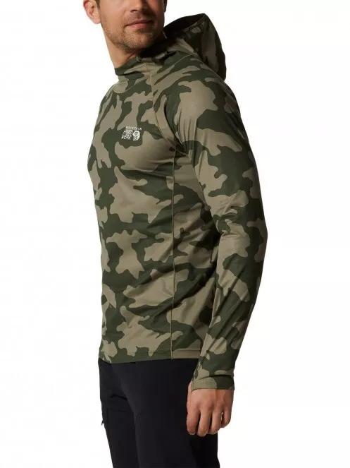 Mountain Hardwear Mountain Stretch Hoody férfi hosszú ujjú sport póló zöld színben 4