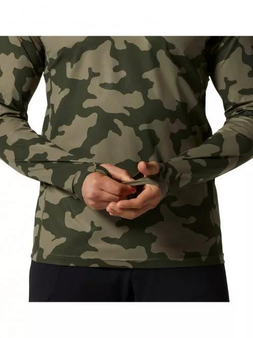 Mountain Hardwear Mountain Stretch Hoody férfi hosszú ujjú sport póló zöld színben 5