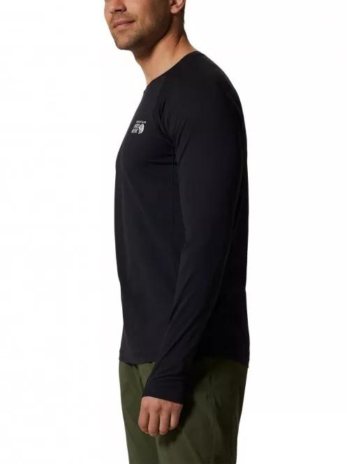 Mountain Hardwear Mountain Stretch Long Sleeve férfi hosszú ujjú sport póló fekete színben 4