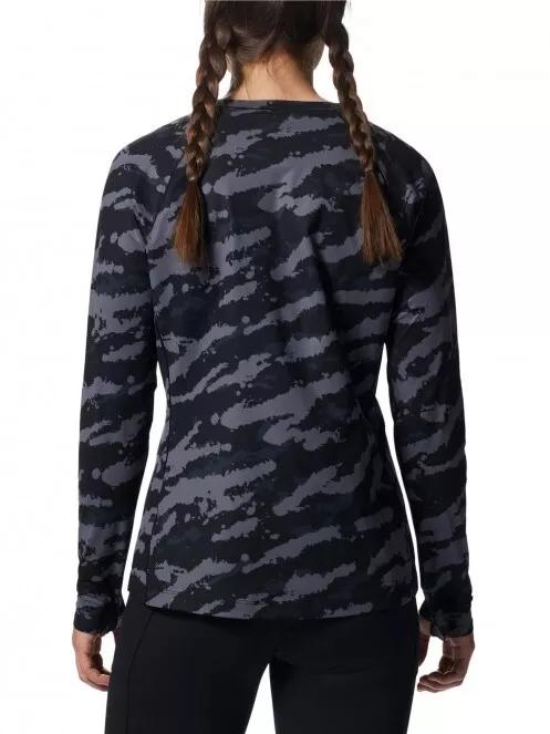 Mountain Hardwear Mountain Stretch Long Sleeve Crew női hosszú ujjú sport póló fekete színben 3