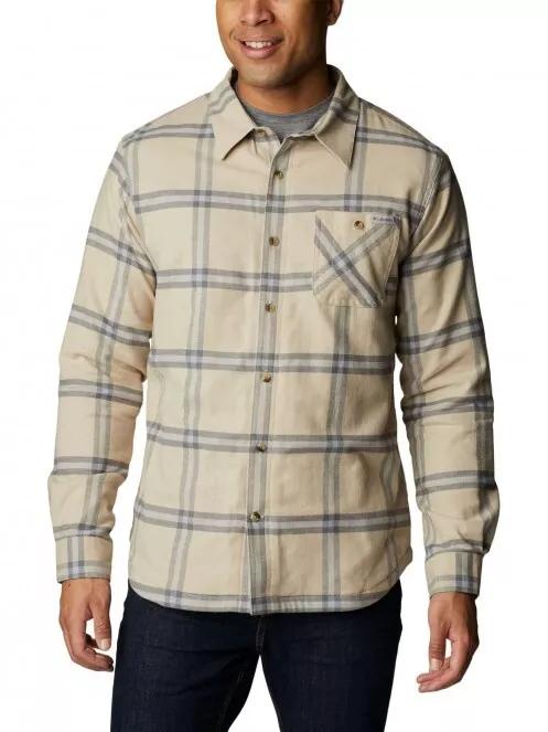 Columbia Cornell Woods Fleece Lined Flannel férfi hosszú ujjú ing homok színben 2