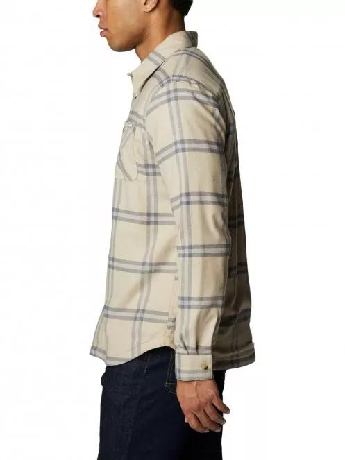 Columbia Cornell Woods Fleece Lined Flannel férfi hosszú ujjú ing homok színben 4