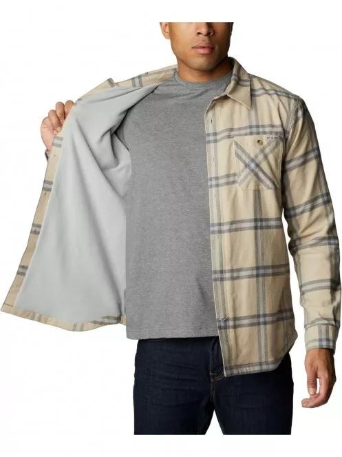 Columbia Cornell Woods Fleece Lined Flannel férfi hosszú ujjú ing homok színben 5