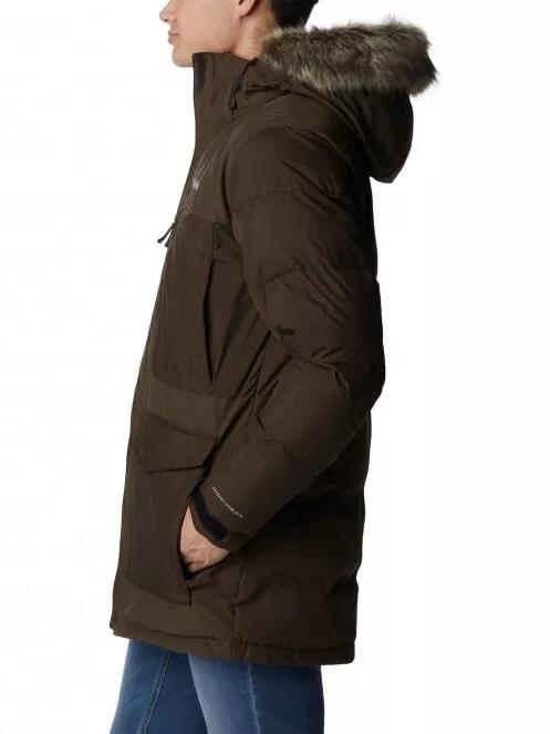 Columbia Marquam Peak Fusion Parka férfi télikabát barna színben 4