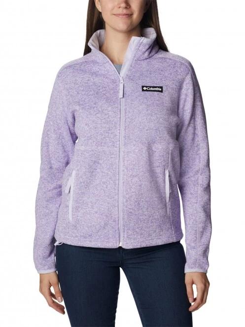 Columbia W Sweater Weather Full Zip női polár pulóver lila színben 2