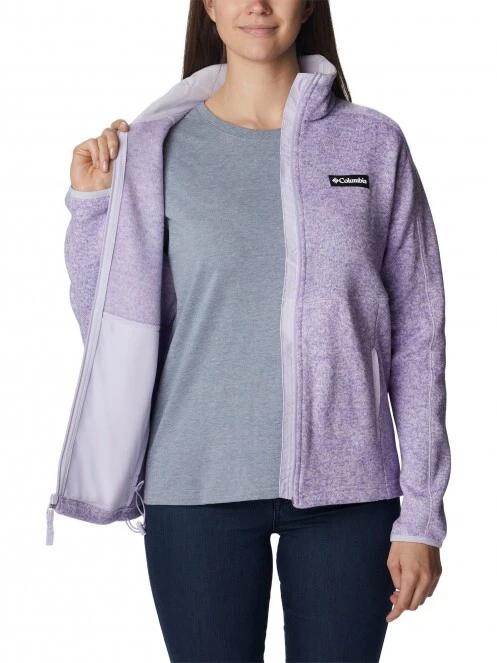 Columbia W Sweater Weather Full Zip női polár pulóver lila színben 5