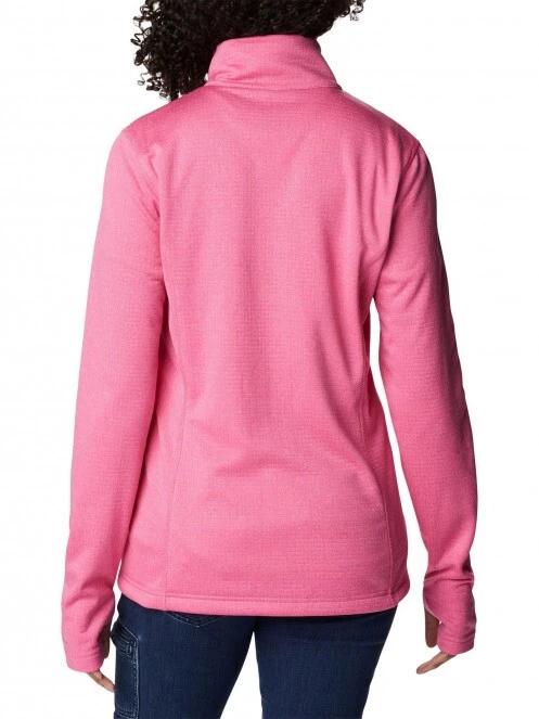 Columbia W Park View Grid Fleece Full Zip női polár pulóver rózsaszín színben 4