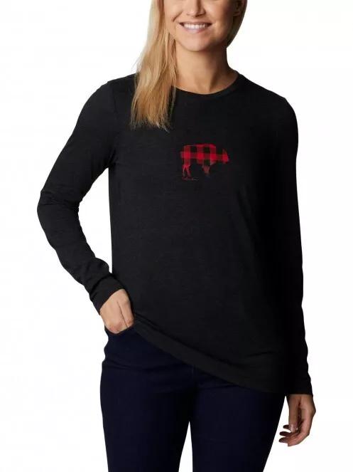 Columbia Hidden Haven LS Tee női hosszú ujjú póló szürke színben 2