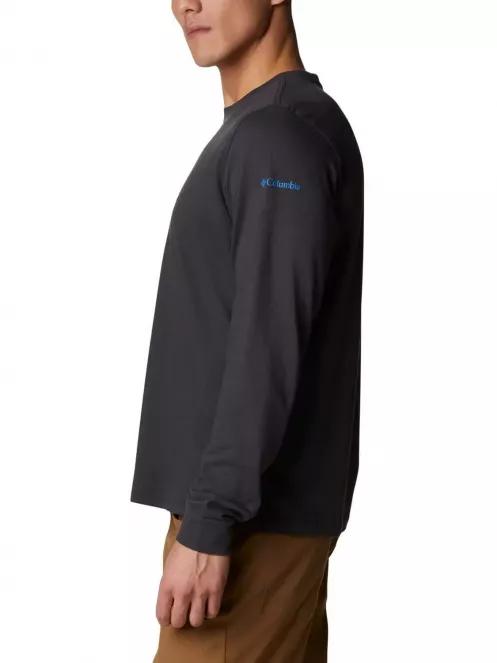 Columbia Apres Lifestyle Graphic Long Sleeve Shirt férfi hosszú ujjú póló fekete színben 4