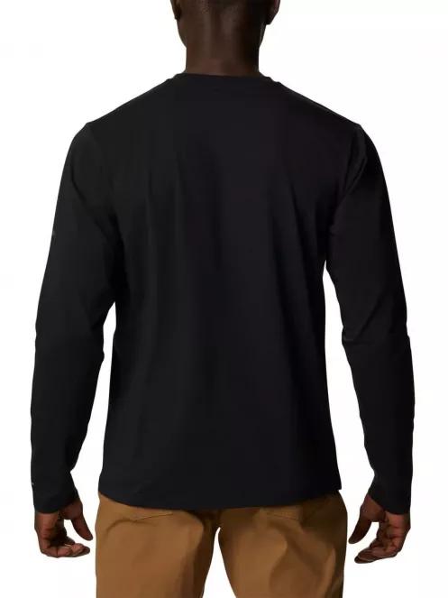 Columbia Sun Trek Graphic Long Sleeve Shirt férfi hosszú ujjú póló fekete színben 4