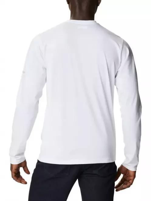 Columbia Sun Trek Graphic Long Sleeve Shirt férfi hosszú ujjú póló fehér színben 3