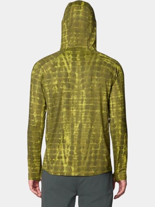 Mountain Hardwear Crater Lake Long Sleeve Hoody férfi hosszú ujjú sport póló zöld színben 4