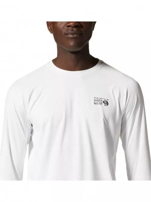 Mountain Hardwear Crater Lake Long Sleeve Crew férfi hosszú ujjú sport póló fehér színben 5