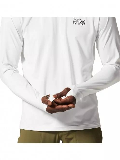 Mountain Hardwear Crater Lake Long Sleeve Crew férfi hosszú ujjú sport póló fehér színben 6