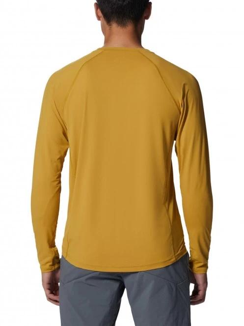 Mountain Hardwear Crater Lake Long Sleeve Crew férfi hosszú ujjú sport póló sárga színben 4