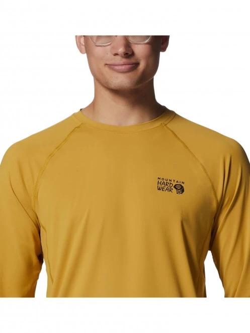 Mountain Hardwear Crater Lake Long Sleeve Crew férfi hosszú ujjú sport póló sárga színben 5