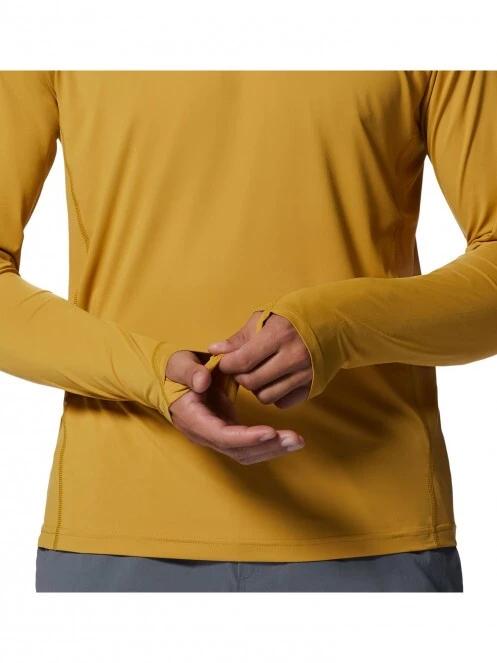 Mountain Hardwear Crater Lake Long Sleeve Crew férfi hosszú ujjú sport póló sárga színben 6