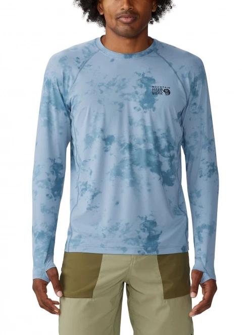 Mountain Hardwear Crater Lake Long Sleeve Crew férfi hosszú ujjú póló világoskék színben 2
