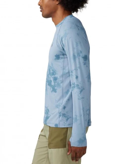 Mountain Hardwear Crater Lake Long Sleeve Crew férfi hosszú ujjú póló világoskék színben 3