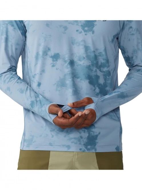 Mountain Hardwear Crater Lake Long Sleeve Crew férfi hosszú ujjú póló világoskék színben 6