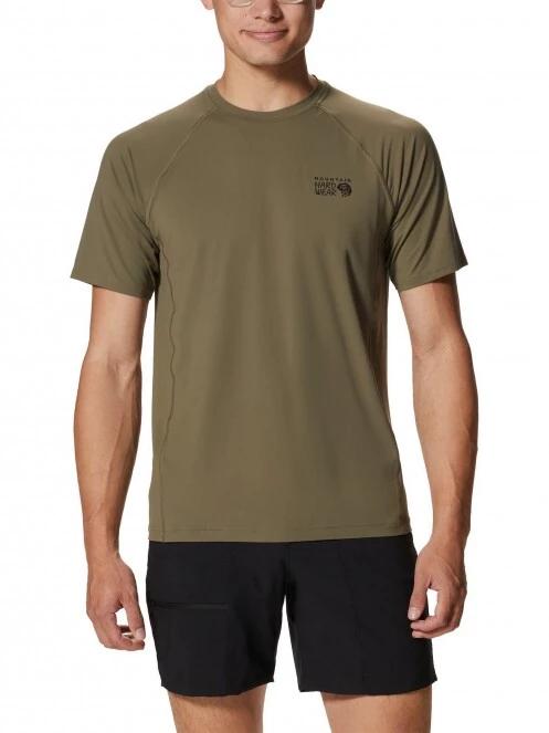 Mountain Hardwear Crater Lake Short Sleeve férfi rövid ujjú sport póló zöld színben 2