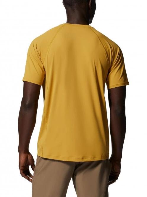 Mountain Hardwear Crater Lake Short Sleeve férfi rövid ujjú sport póló sárga színben 4