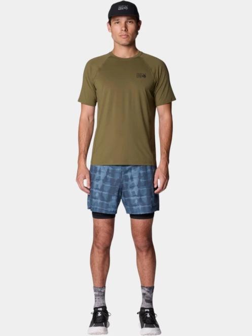 Mountain Hardwear Crater Lake Short Sleeve férfi rövid ujjú sport póló oliva színben 5