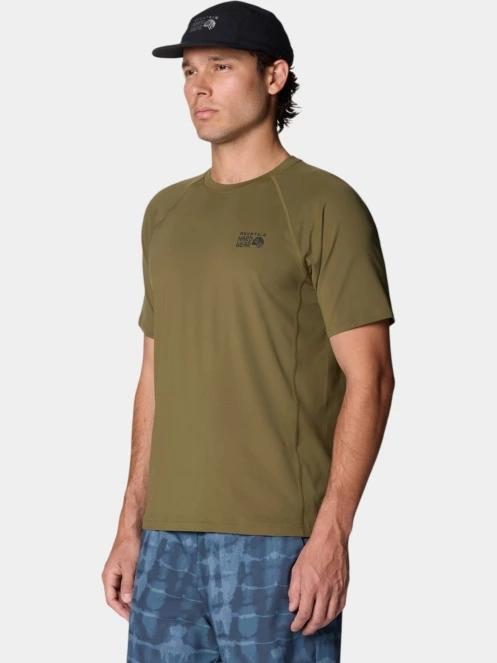 Mountain Hardwear Crater Lake Short Sleeve férfi rövid ujjú sport póló oliva színben 6