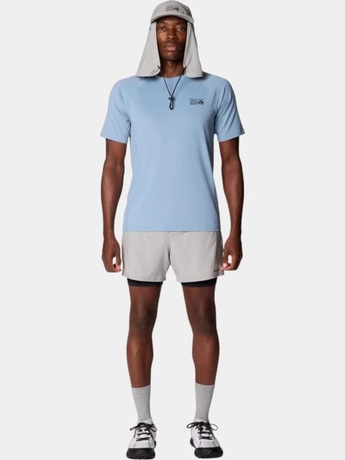 Mountain Hardwear Crater Lake Short Sleeve férfi rövid ujjú sport póló kék színben 5