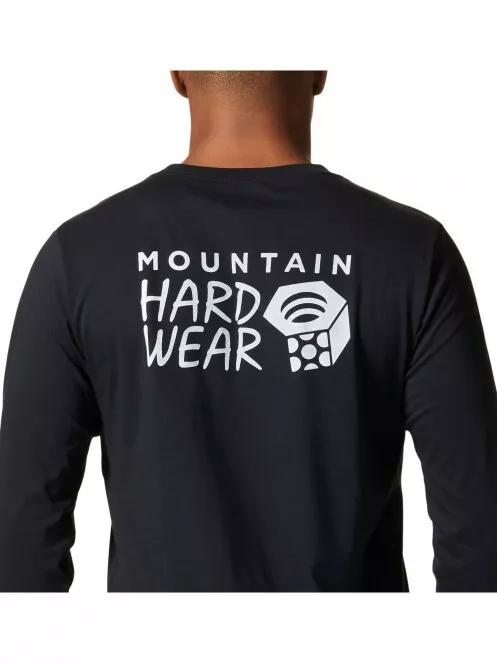 Mountain Hardwear MHW Back Logo Long Sleeve férfi hosszú ujjú póló fekete színben 6