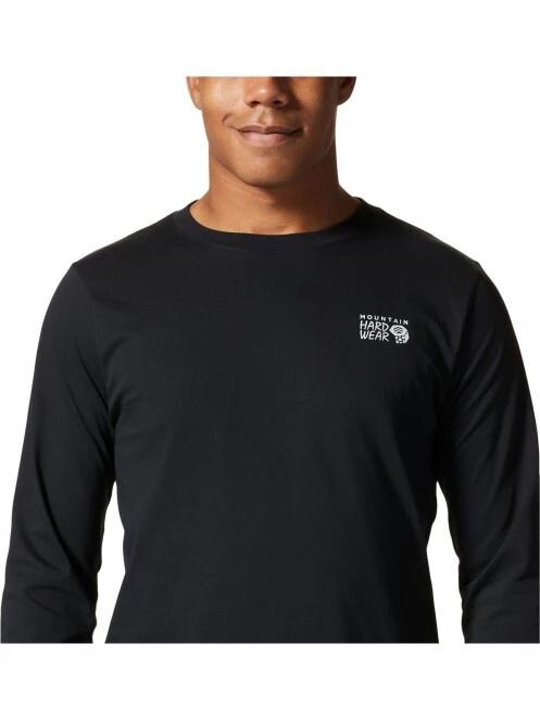 Mountain Hardwear MHW Logo in a Box Long Sleeve férfi hosszú ujjú póló fekete színben 5