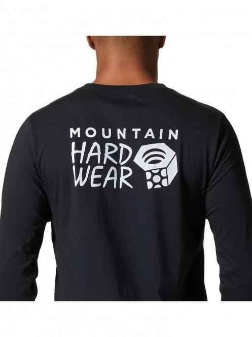 Mountain Hardwear MHW Logo in a Box Long Sleeve férfi hosszú ujjú póló fekete színben 6