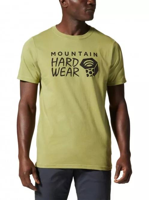 Mountain Hardwear MHW Logo Short Sleeve férfi rövid ujjú póló zöld színben 2