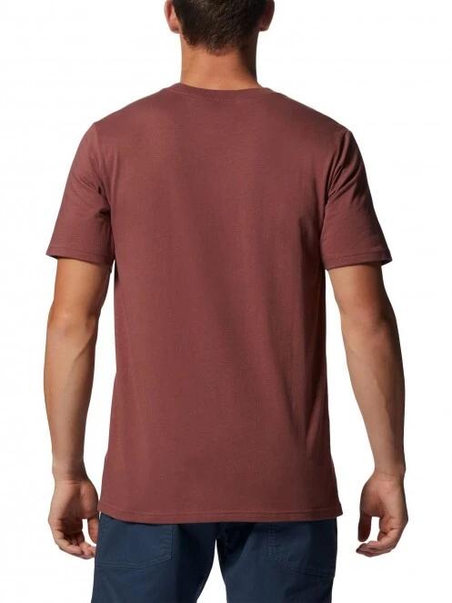 Mountain Hardwear MHW Logo Short Sleeve férfi rövid ujjú póló piros színben 4