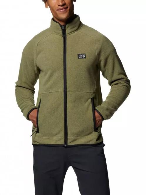 Mountain Hardwear Polartec Dbl Brushed Full Zip férfi polár pulóver zöld színben 2